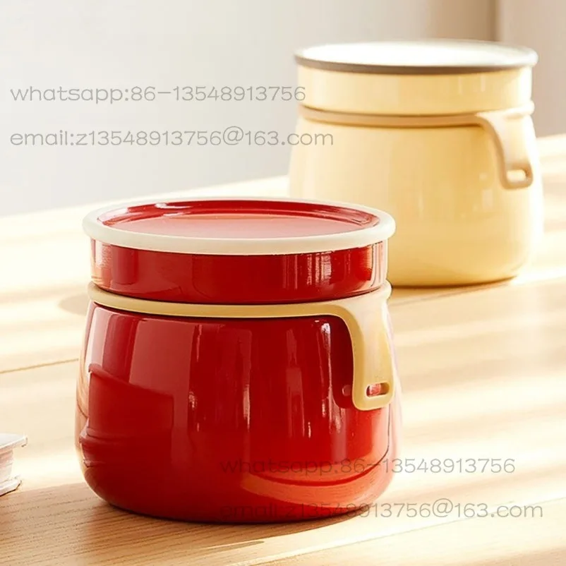 Insulated lunch box, portable for office workers and students, cute mini braised cup
