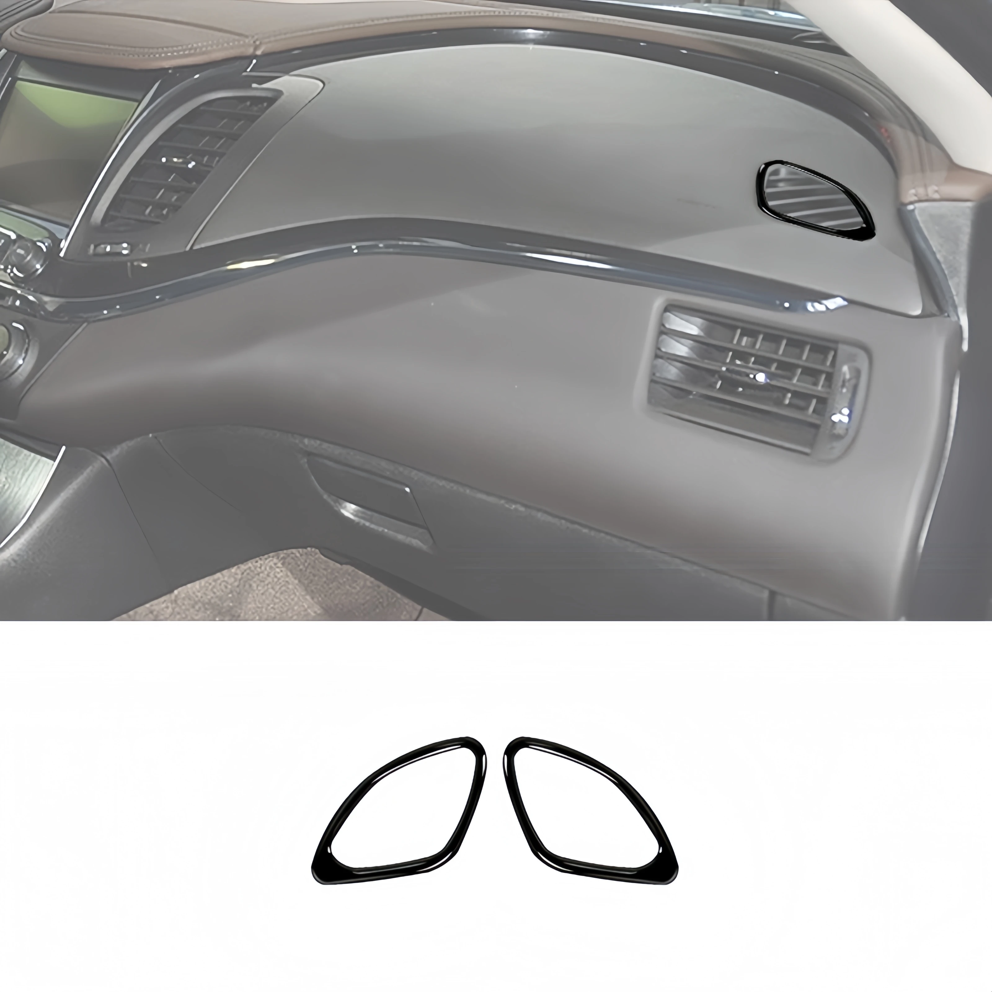 

Piano Black Interior For Chevrolet Impala 2014-2020 Car Dashboard Defogger Air Vent Outlet Frame Trim Cover Sticker Accessories
