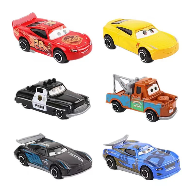 Pixar Cars 3 Metal Die 6pcs/Set Diecast Lightning Mcqueen Mater Champion Car Model Toy Gift Set Jackson Uncle Truck Boy  Gift