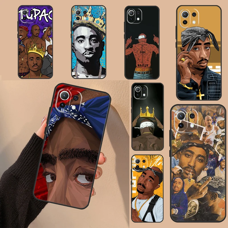 Rapper T-Tupac Shakur For POCO X3 X5 M6 Pro M5S X4 GT F3 F4 F5 Case For Xiaomi 13 Ultra 11T 12T Pro 12X 13 Lite