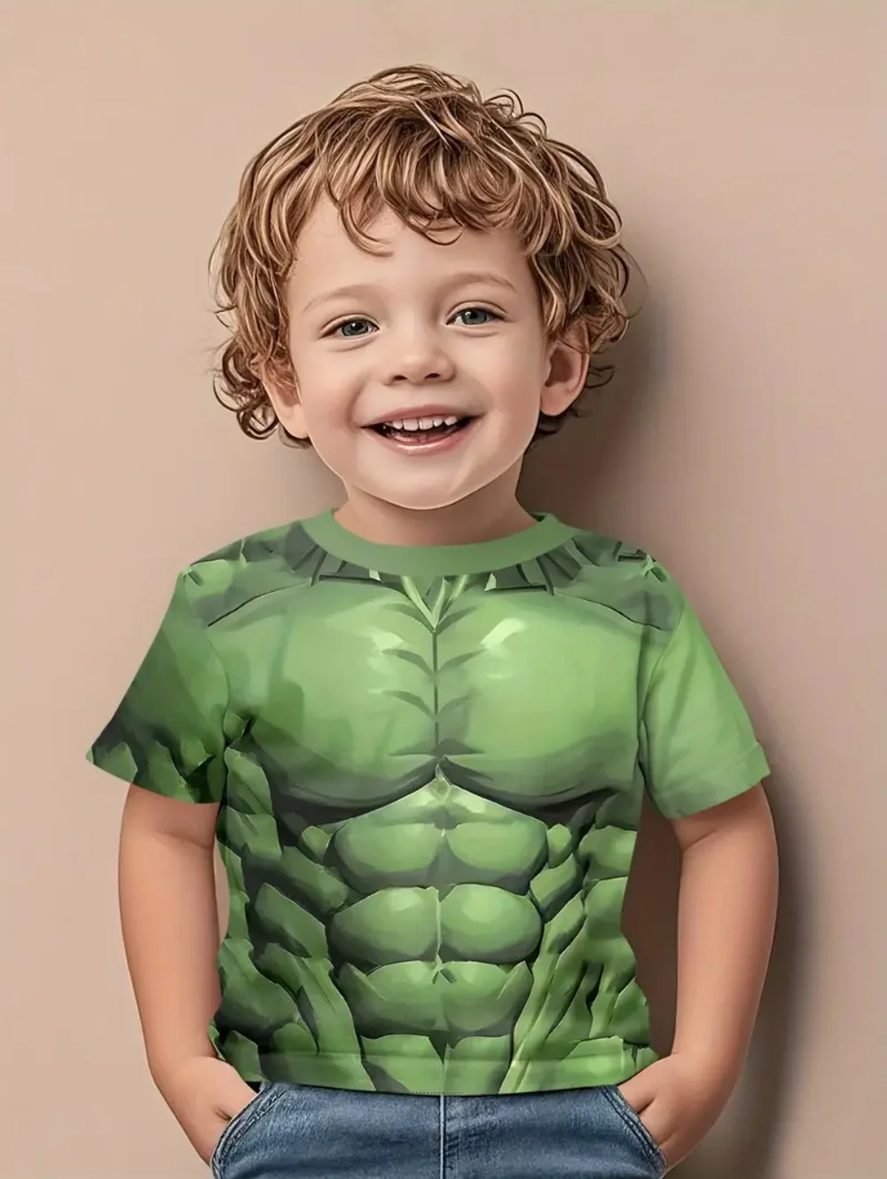العضلات الاطفال تي شيرت العضلات تي شيرت مطبوع الصيف عطلة الشاطئ الصبي قصيرة الأكمام ثلاثية الأبعاد الطباعة الرقمية تي شيرت عادية الأطفال بلايز