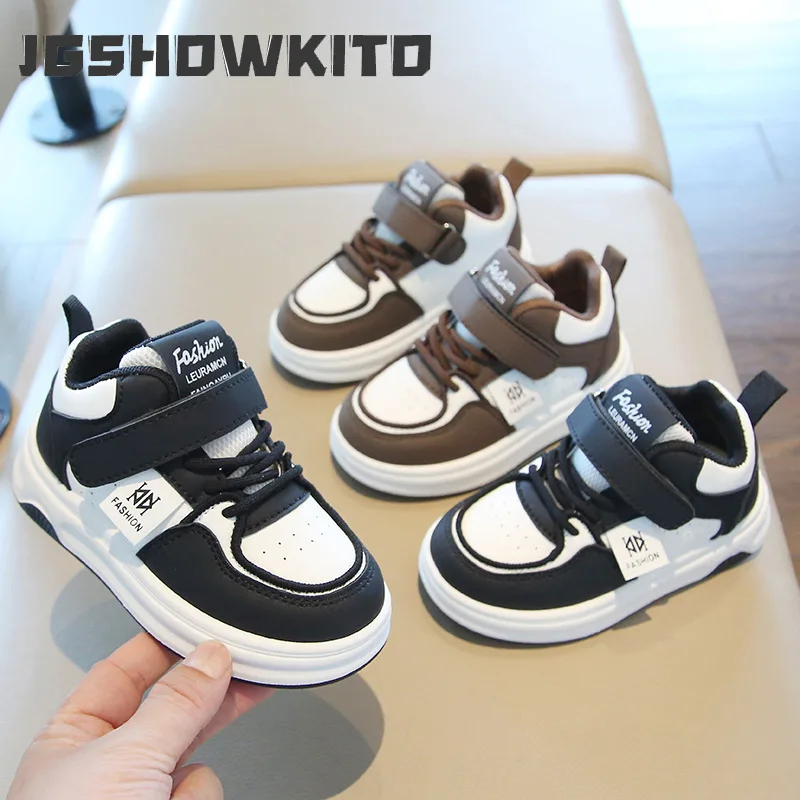 JGSHOWKITO Kids Patchwork Casual Sneakers Boys Girls Breathable Outdoor Non-slip Thick Sole Children School Running Sports Shoes