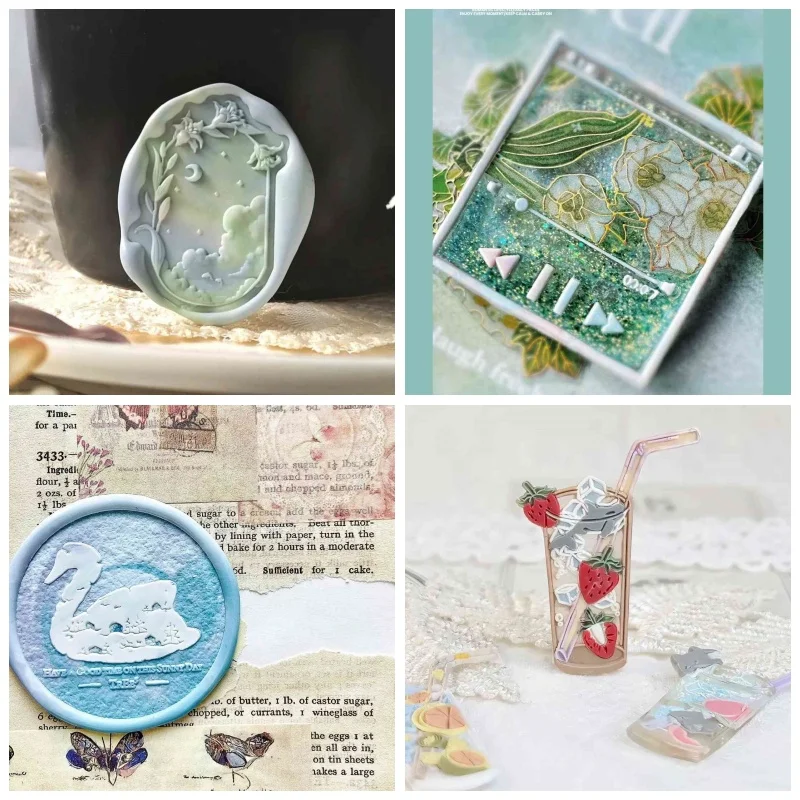 Selos criativos cabeças de vedação de fogo sereia borboleta espécimes relógio alívio jogadores cabeças de cobre irregulares selos de feijão envelope