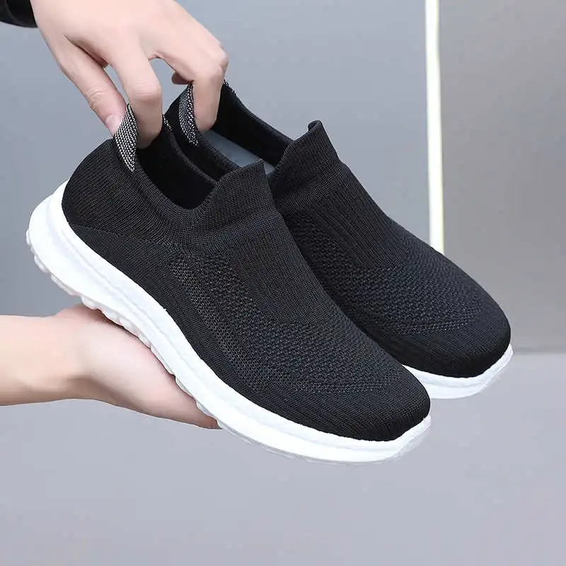 

Ete Spring-autumn Woman Luxury Vip Brand Shoes Woven Black Boots White Ladies Sneakers Sport Interesting Novelties Famous
