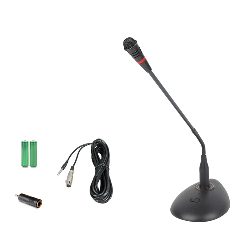 Mini Studio Speech Microphone With Doorbell Tone Gooseneck Wired Microphone Flexible For Computer Desktop Notebook Easy To Use