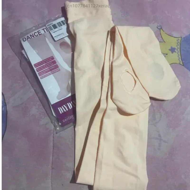 جوارب رقص للأطفال، نمط رقيق للربيع والخريف، جوارب طويلة للبالغين، ممارسة بيضاء محددة، جوارب طويلة لحفر الباليه