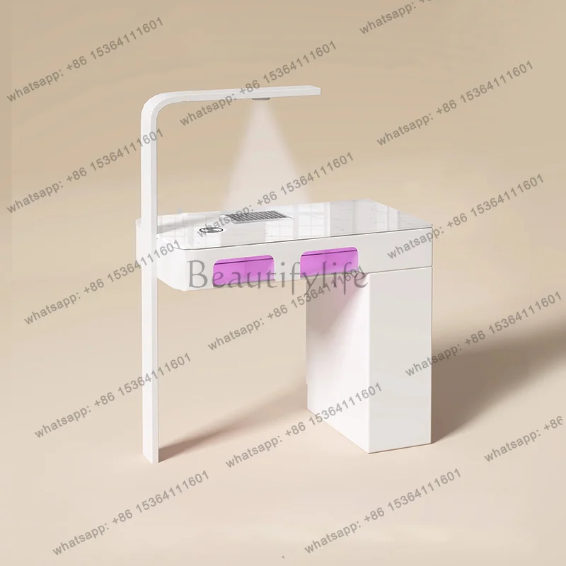 YJ Premium Luxury Nail Table Elegant Professional Trendy European Nail Table Multifunctional Design Mesa De Manicurista Furnitur