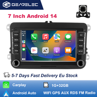 Car Radio Carplay Android 14 Auto 2 Din 7 Inch Car Radio Touchscreen Multimedia Player GPS WiFi RDS FM Carplay  For VW Universal
