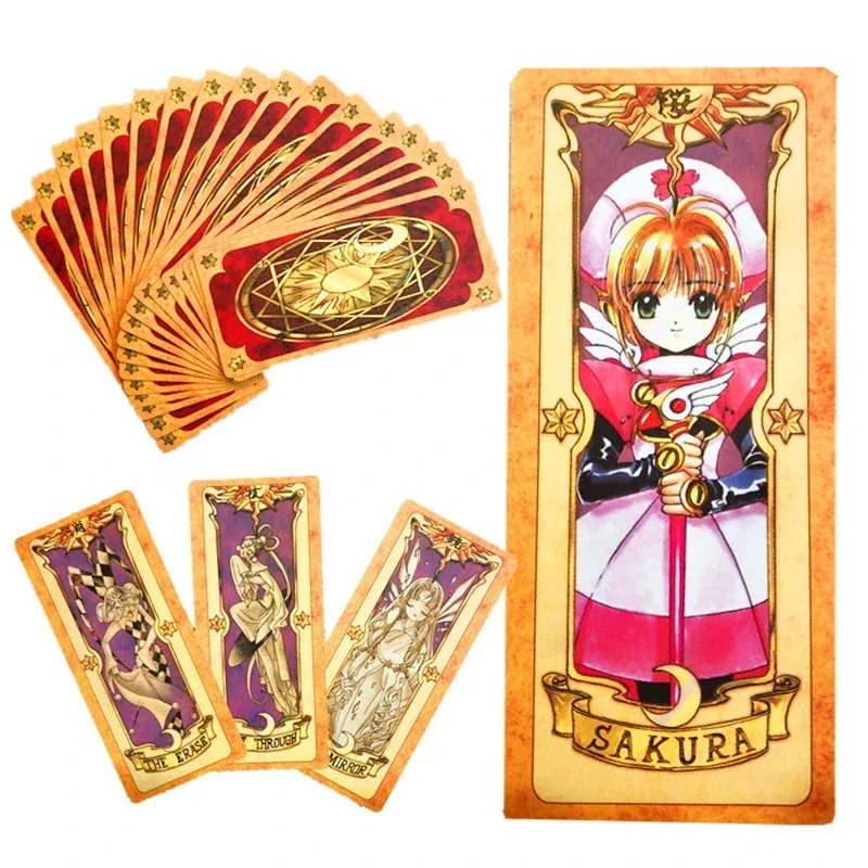 2024-60-ピース-セットアニメキャプター木之本桜花コスプレタロット紙ポーカーカードボードゲーム小道具アクセサリー-nm31