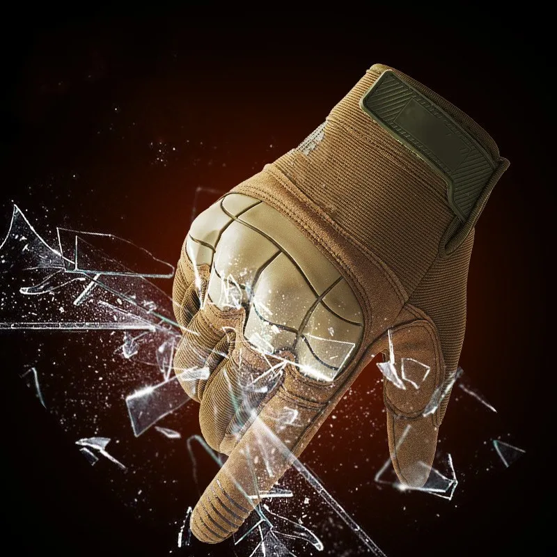 Touch Screen Protective Full Finger Tactical Gloves Men Special Force Training Fighting Outdoor Bicycle Riding Camouflage Gloves