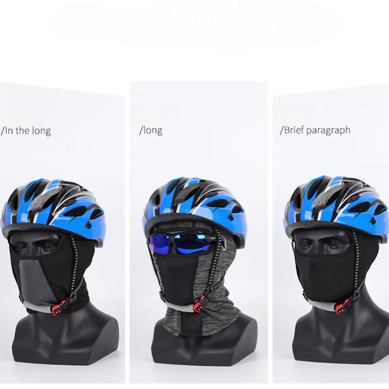 Cycling Balaclava Cap Breathable Ice Silk Motorcycle Riding Sports Face Mask Neck Protection Unisex Summer Sunscreen Headwear