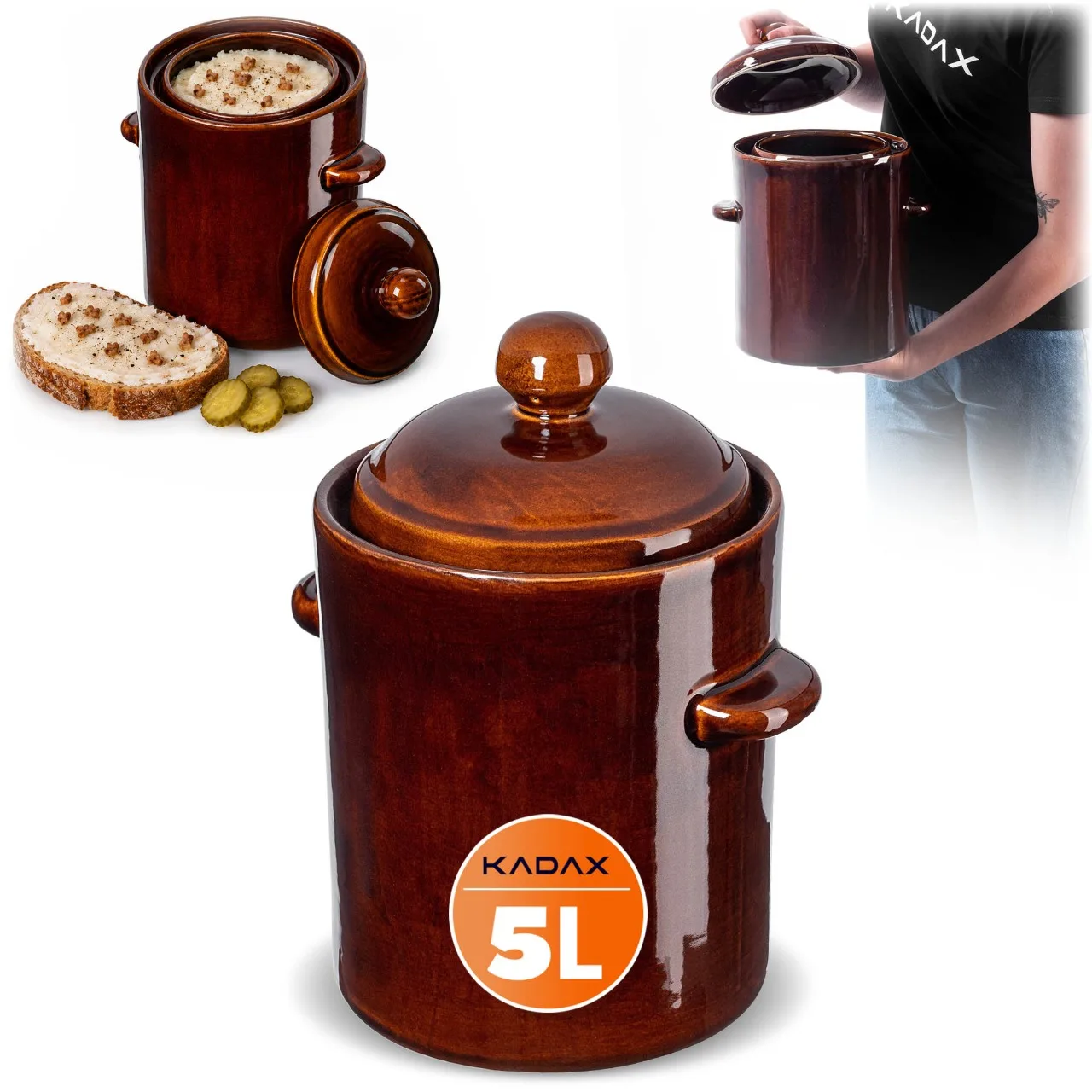 KADAX Vatpot Pot Met Kraag 5L