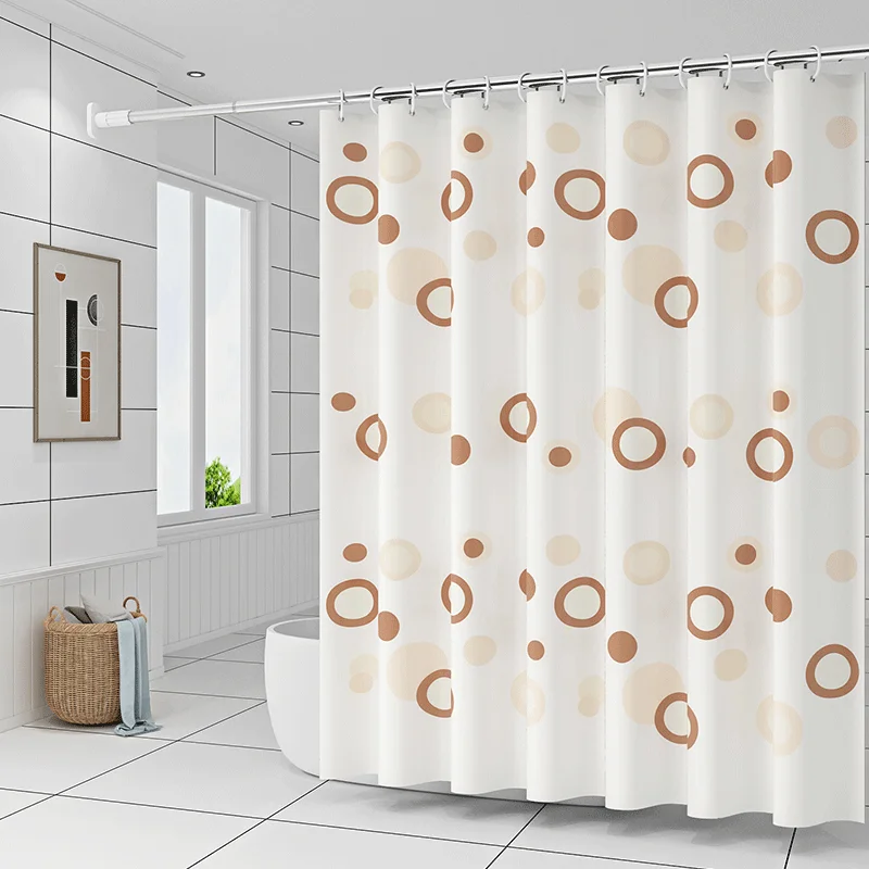 Modern Printed Waterproof Shower Curtain Mildew Proof Durable Shower Curtain With Hooks Bathtub Curtains Bathroom Accessories