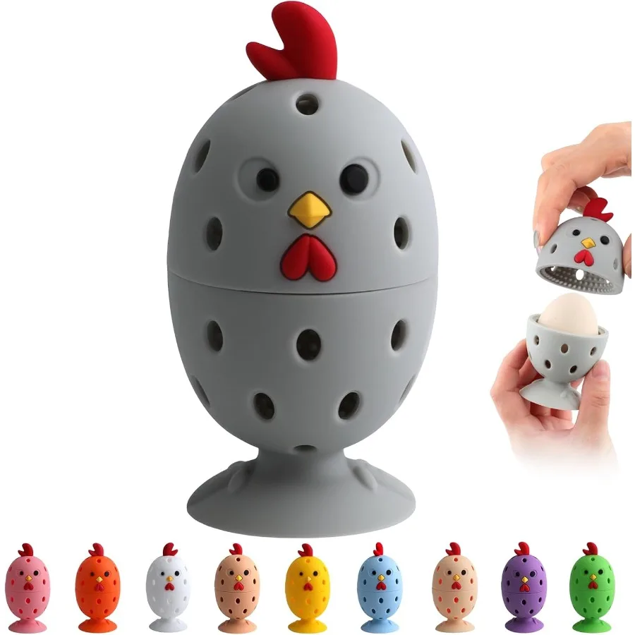 

Egg Brush Cleaner Egg Cleaner Scrubber for Fresh Eggs Cute Chick Shaped Silicone Egg Washer Reusable Multipurpose Washing Egg T