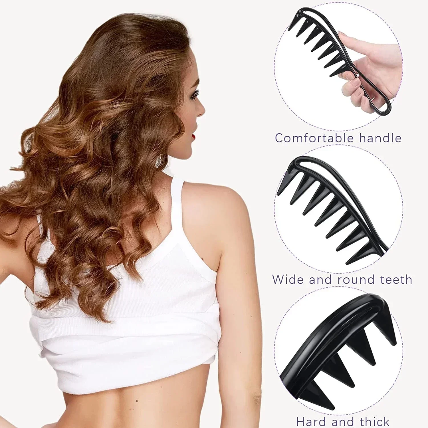 vvocci Household Oil Head Salon New Hair Tooth Smoothing Comb Barber Accessories Large Wide Comb Men's Women Hollow Styling Comb