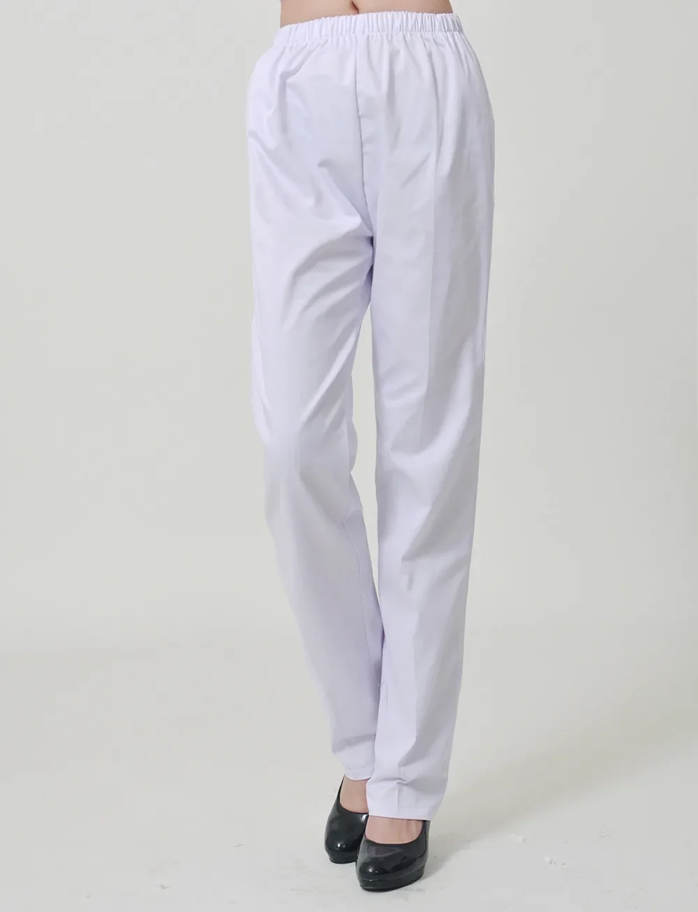 

women Medical uniform hospital nursing Nurse Pants White color Work Pants Elastic Medical Pants Trousers Female 100% Cotton