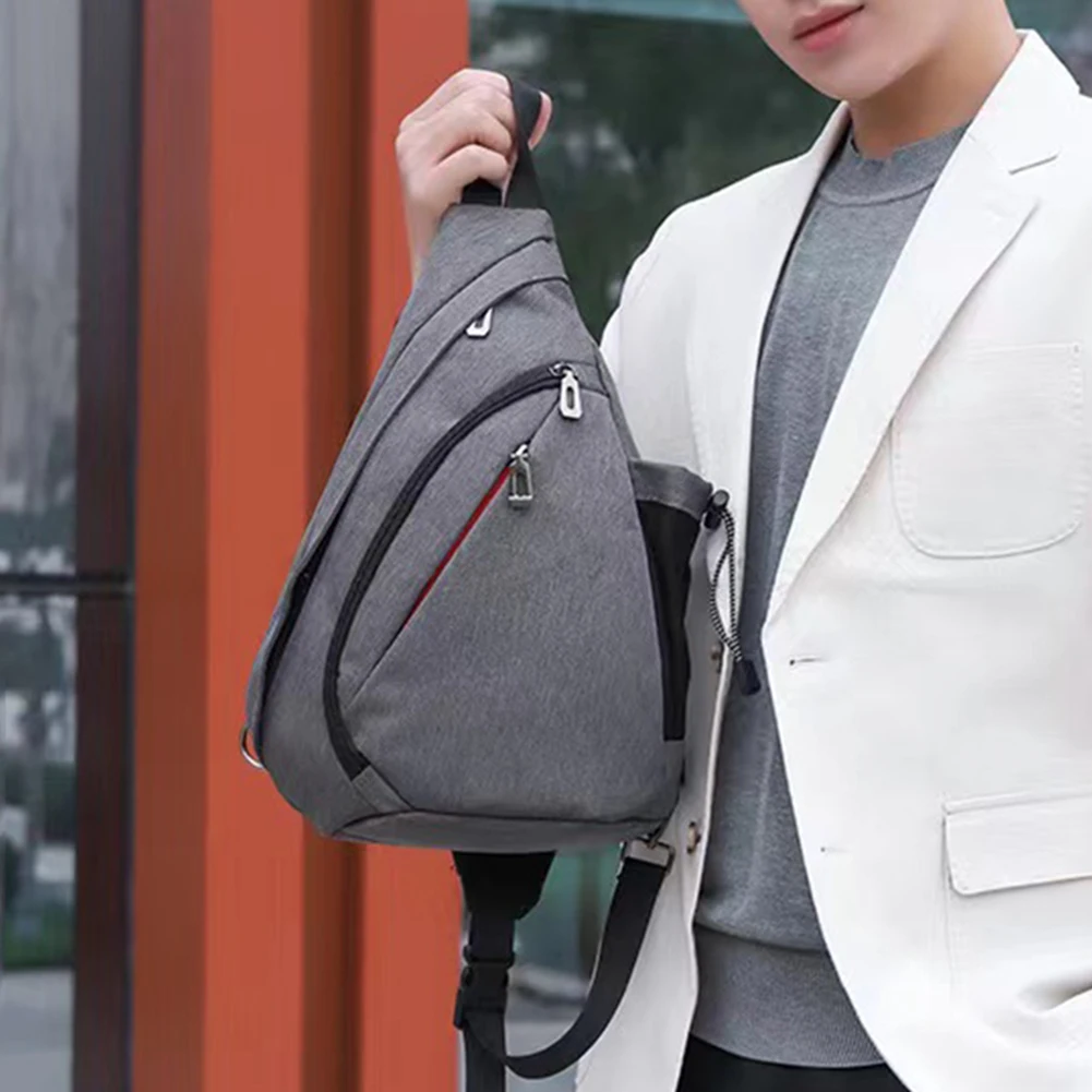 

Man Chest Bag Oxford Shoulder Bags Large Capacity Multifunctional Multi-pockets Anti Theft Casual Fashion for Sports Training