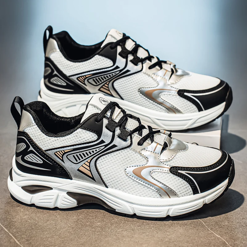 

Men's Athletic Mesh Running Shoes Breathable Lightweight Non-slip Air Cushion Casual Walking Sneakers for Men