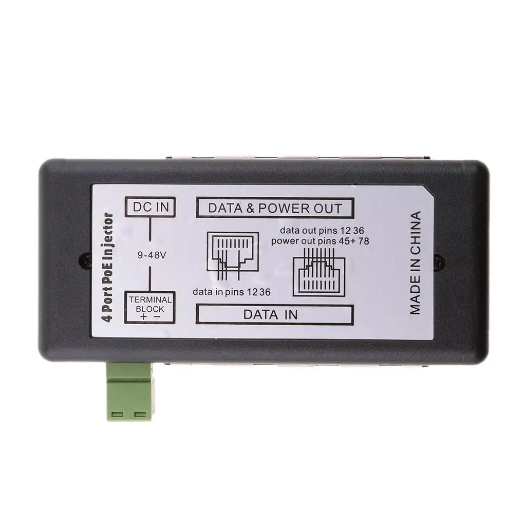 

Passive Power POE Injector 24V 48V Network Adapter Stable LAN Connection for IP Telephone Wireless Bridge