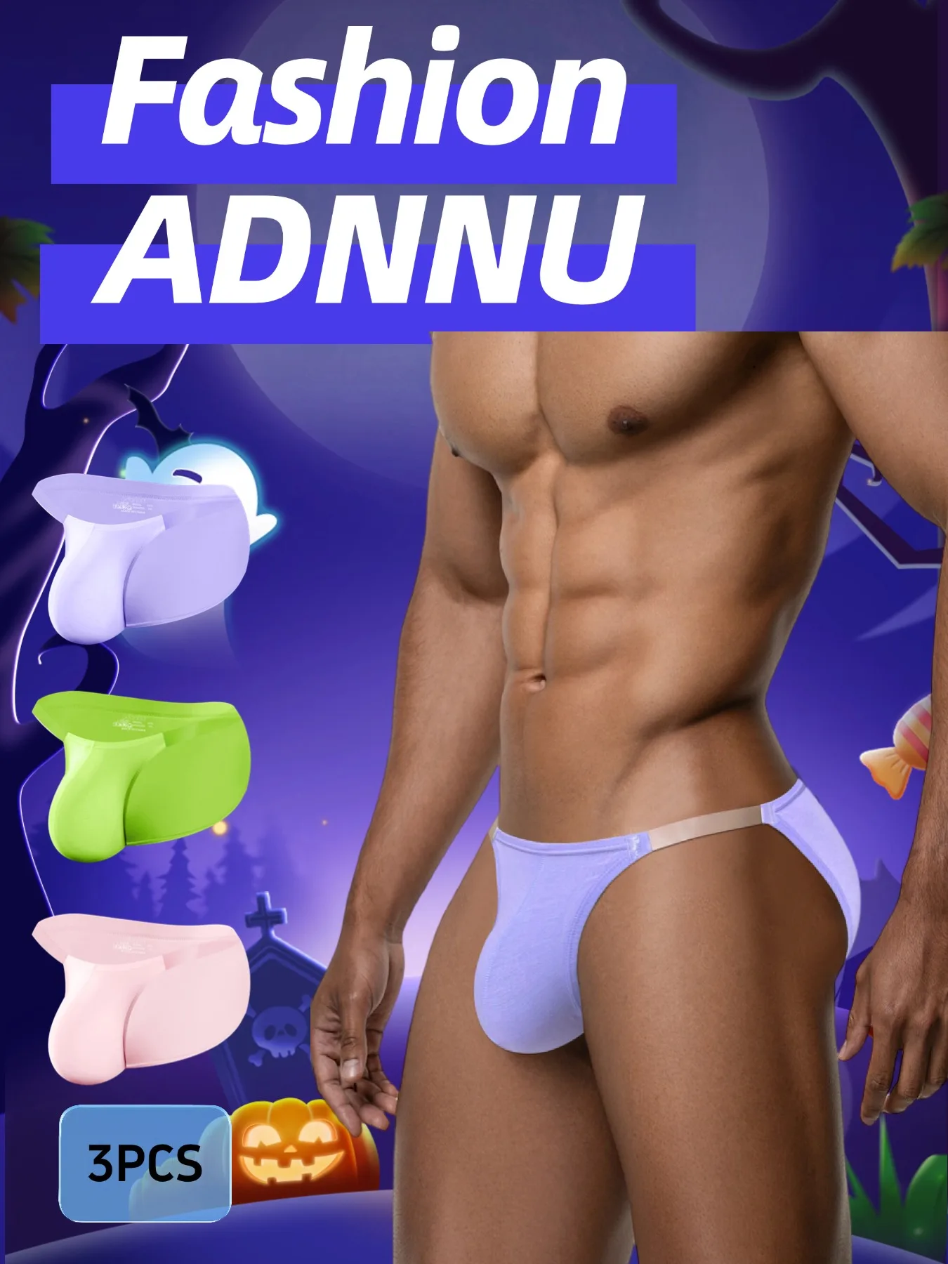 

1/2/3PCS Men's Sexy Briefs Breathable Underwear Slip Low Waist Transparent Men's 0.01 Ultra-thin Transparent Mesh Fabric Panties