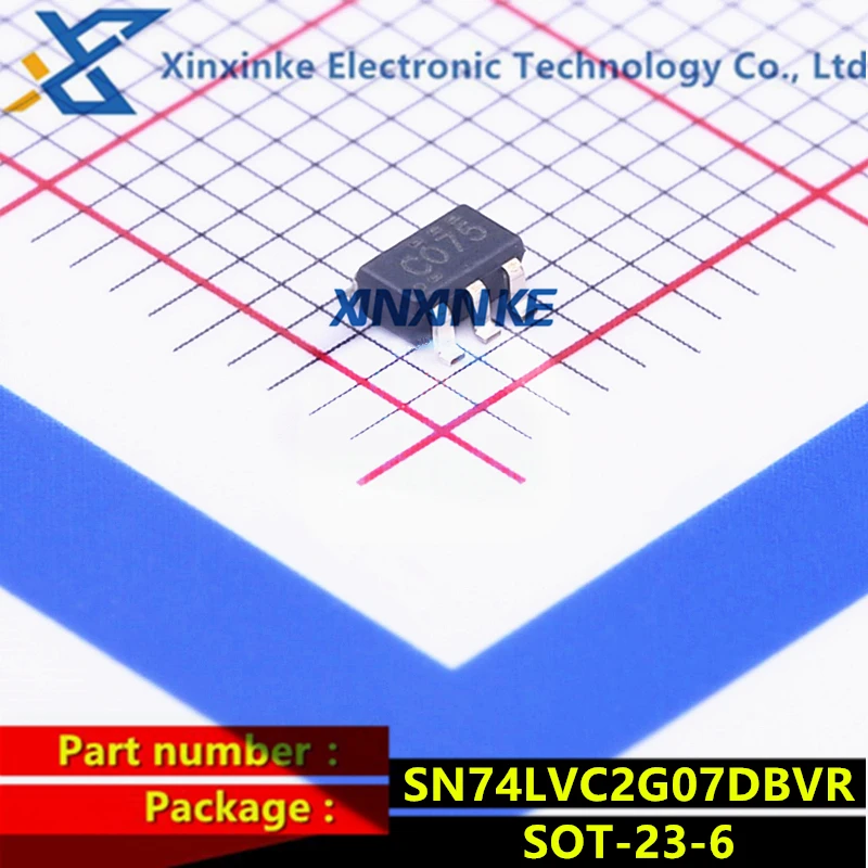 20PCS SN74LVC2G07DBVR Mark:C075 SOT-23-6 Buffers & Line Drivers Dual w/ Open-Drain Logic ICs Brand New Original
