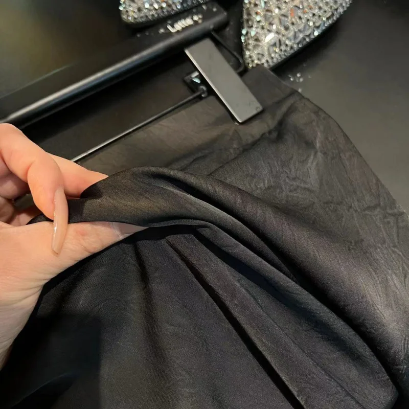 Women Wrap Hip Skirts Split Solid High Waist Long Skirt Casual Ankle Length Slim Fit Elegant Office Lady A Line Summer 2025