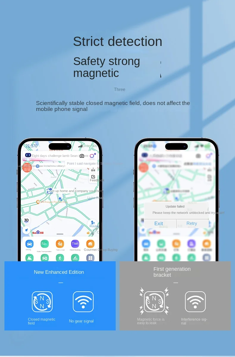 Magnetischer Autotelefonhalter, Ständer, universelle Halterung für iPhone 15/14/13, Samsung-Stützhalterung, GPS, kompatibel mit MacSafe – Detail 7