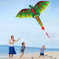 3D D-ragon K-ite Kids Toy  Outdoor Flying Activity Game Children With Tail Unique Flying Dinosaur Kite Animal Kites
