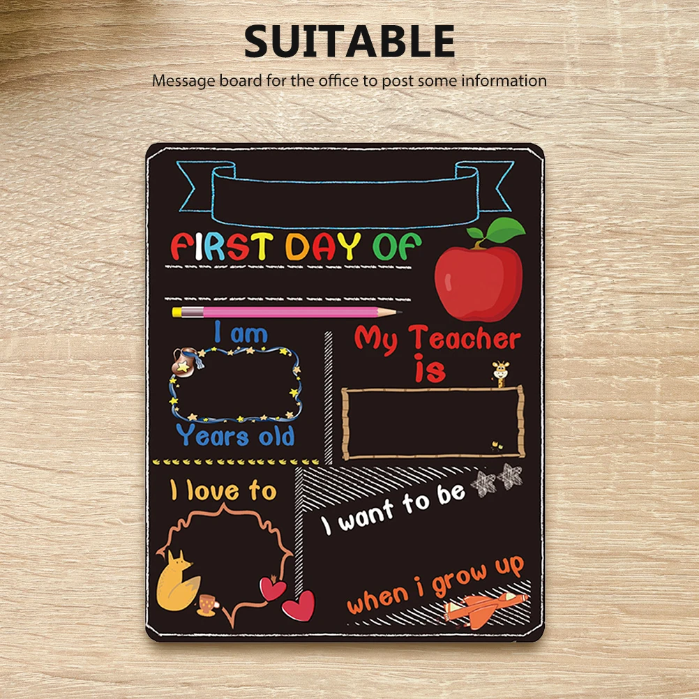

1pcs Dual-Sided Blackboard Compact Message Board For Office Home Decoration Student Chalkboard Space-Saving Wall Mounted