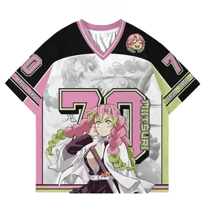 2026 Summer Demon Slayer Retro Cosplay T-shirt Men's Oversized 3D Printed Short-sleeved Family Unisex Children's Sports Shirt