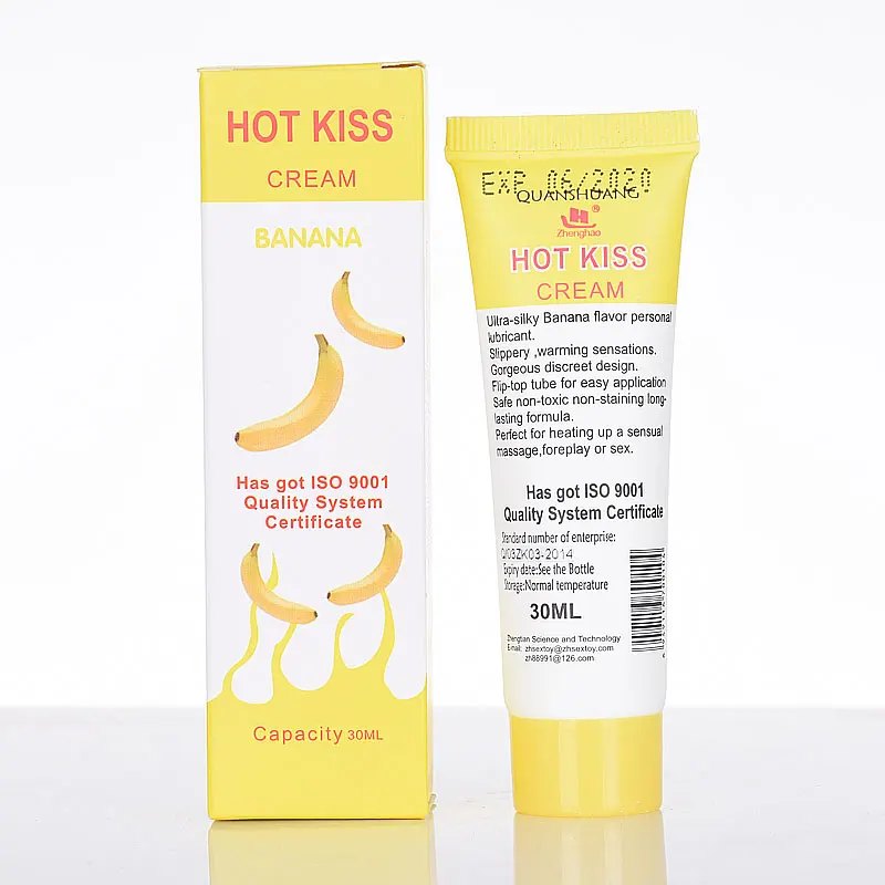 HOT KISS Lubricant Banana Cream Strawberry Cream Sex Lube Body Massage Oil Lubricant for Anal Sex Grease Oral Vaginal Love Gel