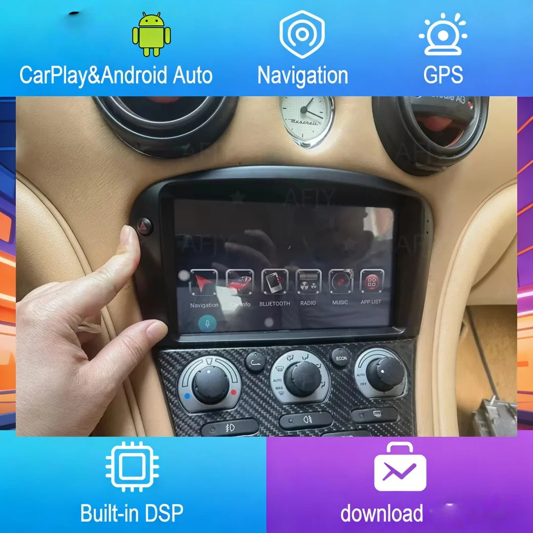

Автомагнитола Android для Maserati Coupe 3200GT 4200GT с GPS-навигацией, сенсорным мультимедийным экраном, поддержкой CarPlay, Wi-Fi и головным устройством