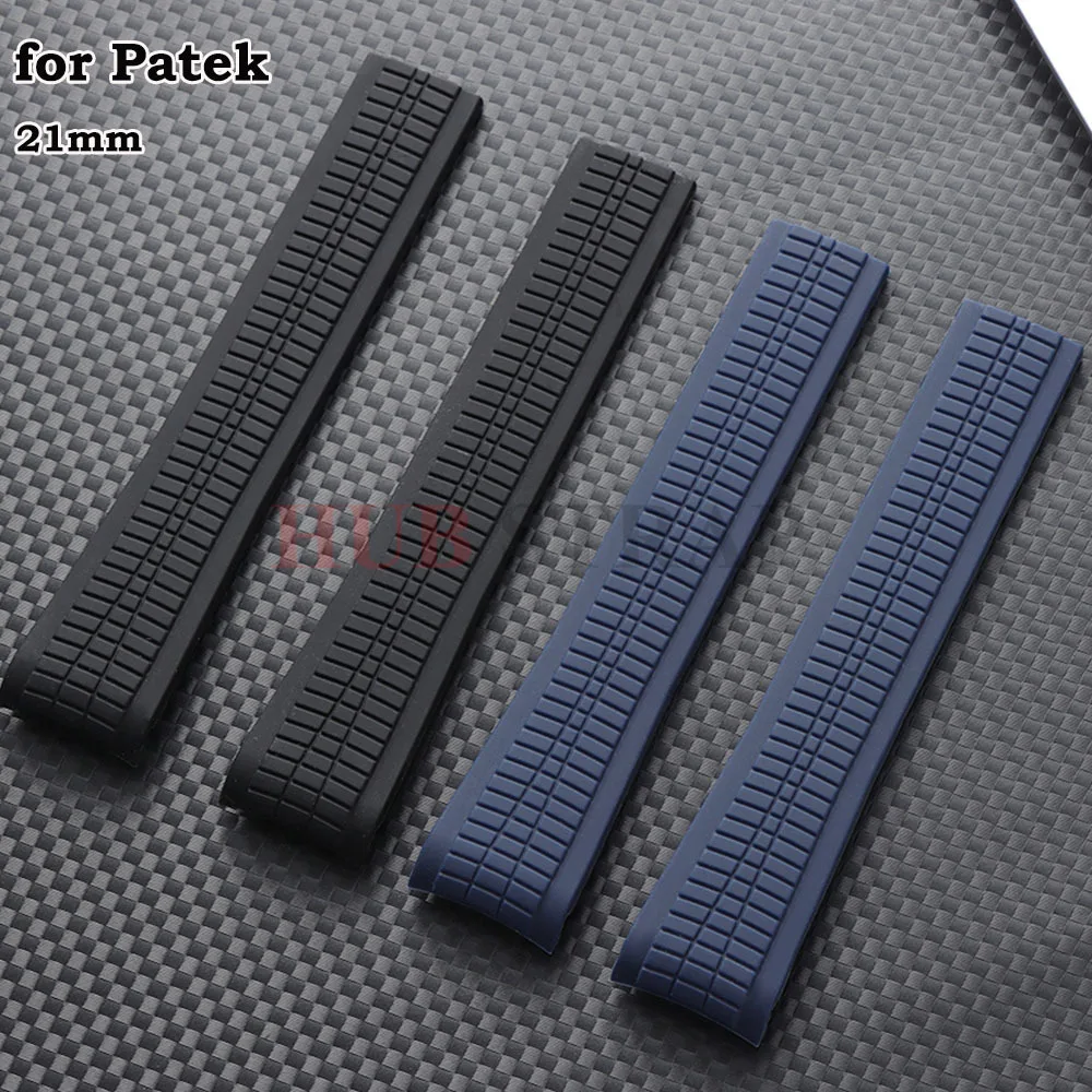 21mm Colorful Silicone Rubber Watchband for Patek Watch Strap Waterproof for Aquanaut Philippe Series 5164 5167 for Men Women