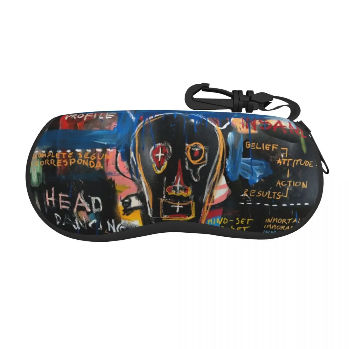 Mind-Set Basquiats Sunglasses Soft Case Neoprene Zipper Abstract Pop Art Shell Eyeglass Case Custom Protective Box For Glasses