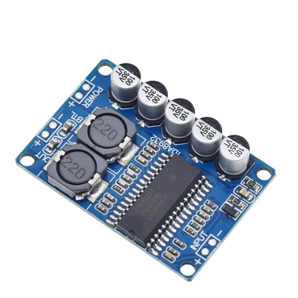 TZT Digital power amplifier board module 35w mono amplifier module High-power TDA8932 low power consumption