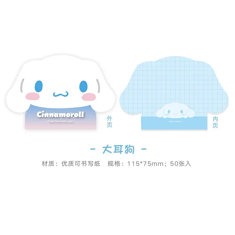 Anime Hello Kitty Pochacco Stationery Label Notepad Bookmark Cinnamoroll Kuromi Student Office Message Memo Notebook Gifts view 6