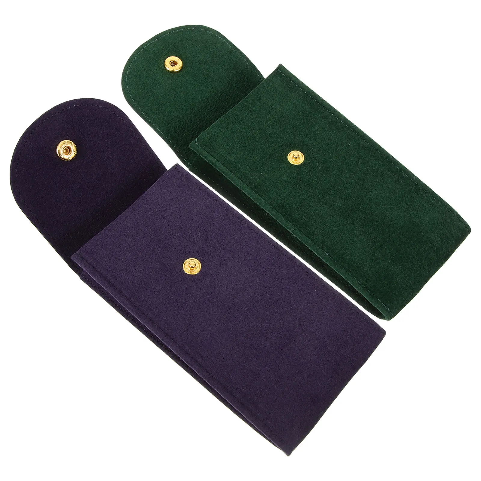 

2 Pcs Watch Bag Beaded Flannelette Small Portable Storage Case for Travel Green Blue Anti Scratch Mechanical Watch Pouch
