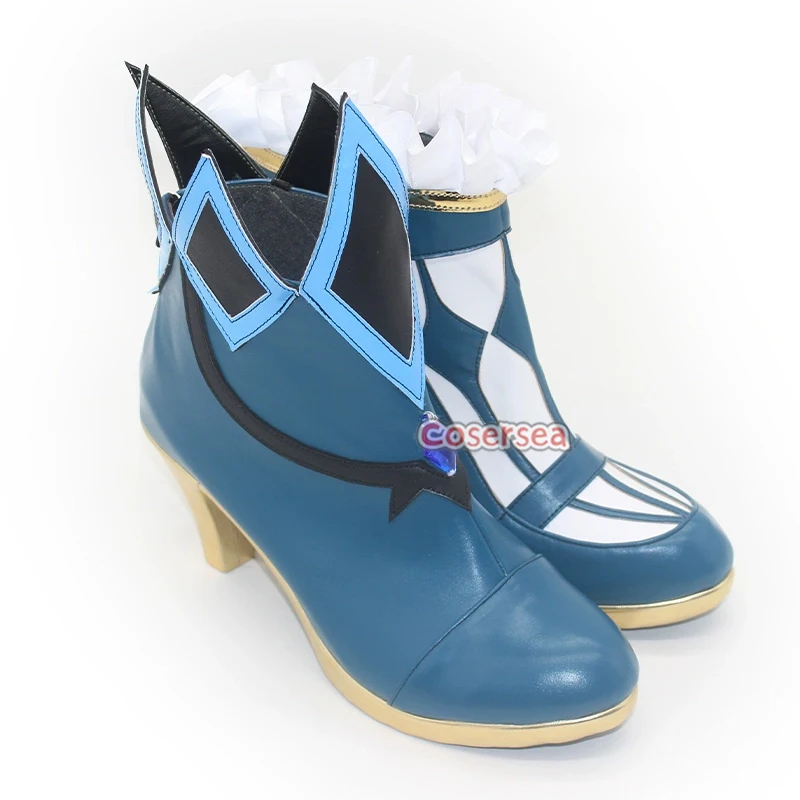Cosersea cerydra cosplay sapatos jogo honkai: star rail cerydra salto alto halloween luz azul couro do plutônio cos cosplay sapatos