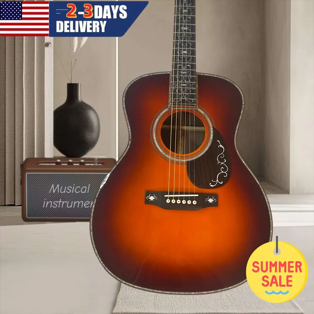 Surprise Discount OM Series 45 Acoustic Guitar 1933 Model Wooden Fingerboard and Size Special Style Refined Performance