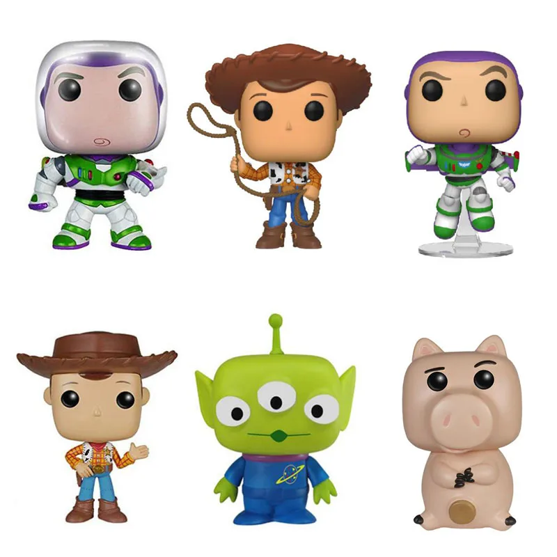 Cartoon Movie Toys Story Woody Buzz Lightyear Alien Jessie LOTSO Rex HAMM Vinyl Figure Collection Model Toys