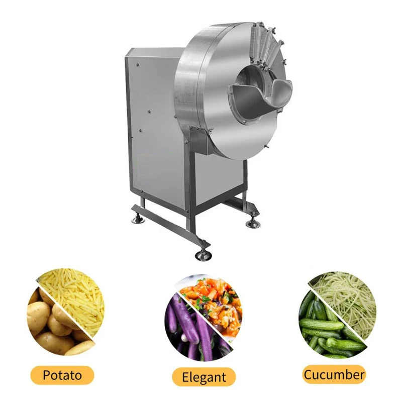 Restaurant Kitchen Commercial Vegetable Cutter Fast Slice Shred Ginger Cucumber Asparagus Carrot Vegetable Shred Machine