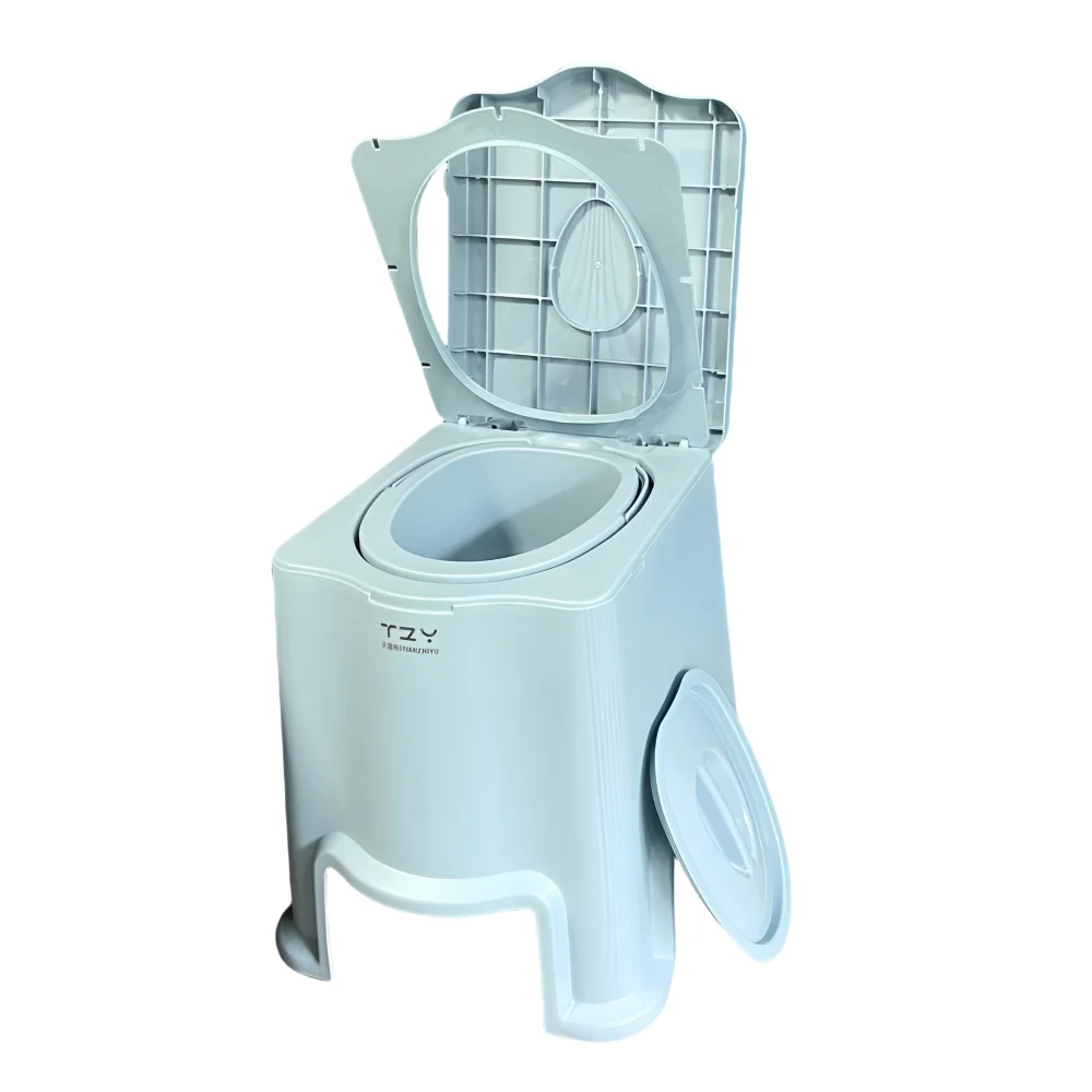 

Bedside potty for the elderly, heightened plastic toilet, pregnant woman's mobile toilet stool, toilet chair, safe thickened one
