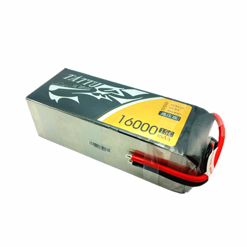 

TATTU 16000mAh 22.2V 6S LiPO Battery 15C for Big Load Multirotor Hexacopter for agricultural drone/ UAV drone