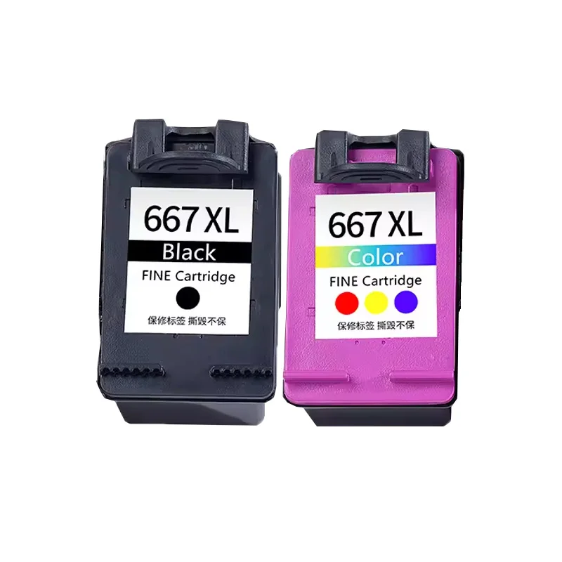 667 667XL Compatible Ink Cartridge for HP DeskJet Ink Advantage 1275 2374 2375 2376 2775 2776 Printer HP667XL Ink Cartridge