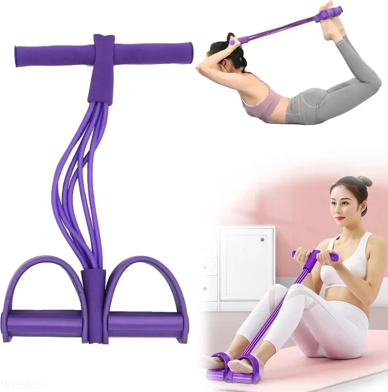 Corde de Tension Multifonctionnelle, Bande de Résistance Élastique à 6 Tubes pour Yoga, Corde de Tension en Latex Naturel pour Équipement de Fitness