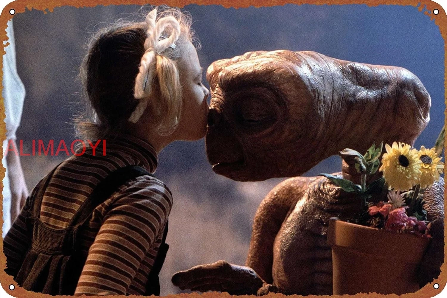 E.T. the Extra-Terrestrial Tin logo retro poster restaurant wall decoration home door garden store bar coffee shop club logo ALA