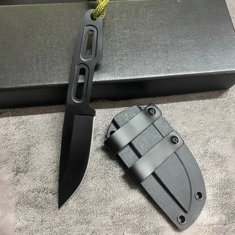 Small straight knife with high hardness and sharp portable self-defense knife Outdoor knife camping tool knife fruit knife