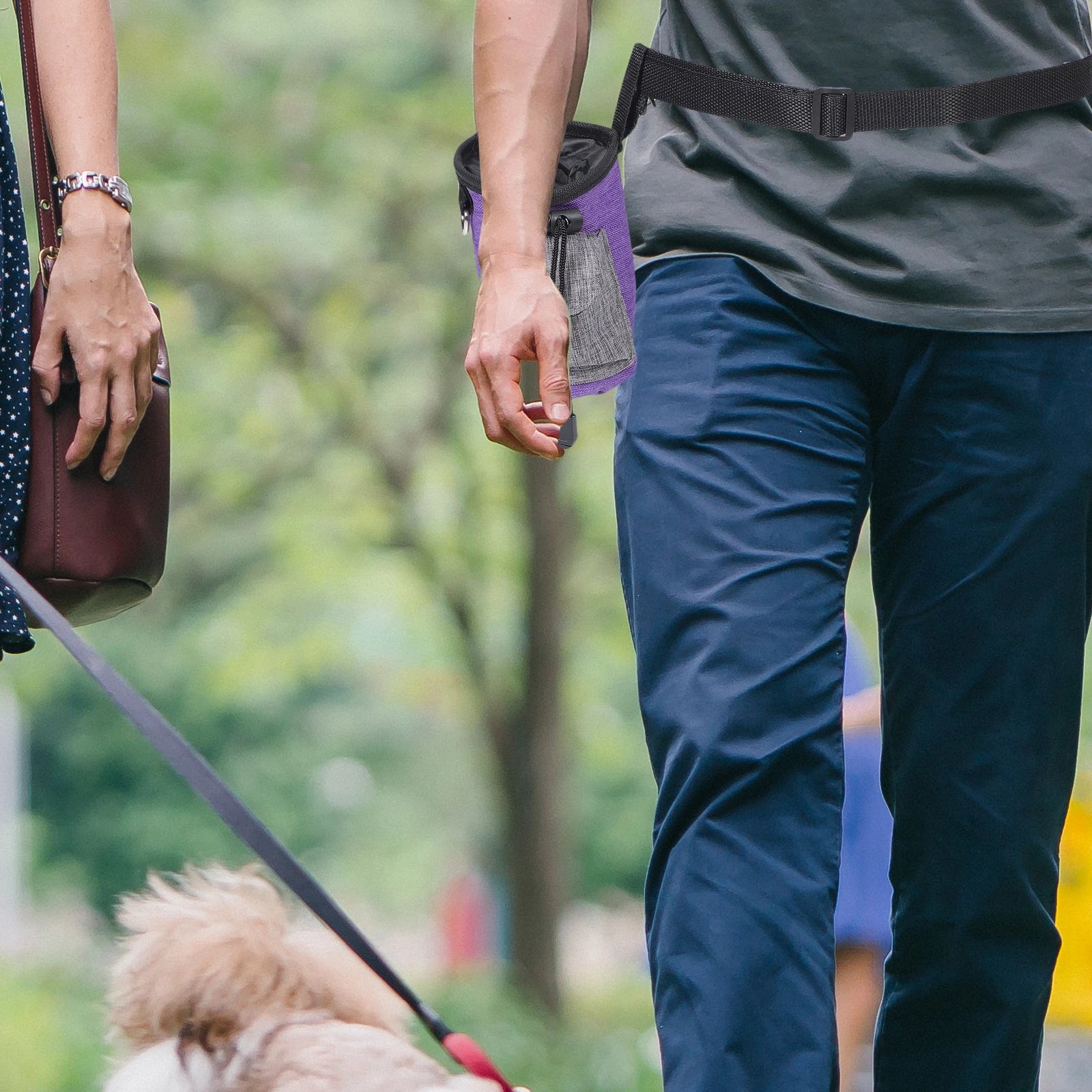 

Pet Training Treat Pouch Purple Oxford Cloth Portable Snack Bag Reusable Puppy Walking Supplies Outdoor Dog Food Package