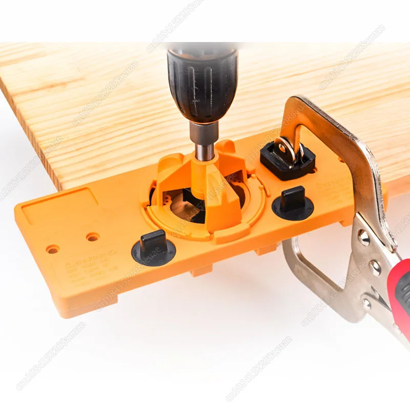 

New 35mm Hinge Hole Drilling Guide Locator Kit Hinge Drilling Jig Drill Bits Woodworking Door Hole Opener Cabinet Tools Durable