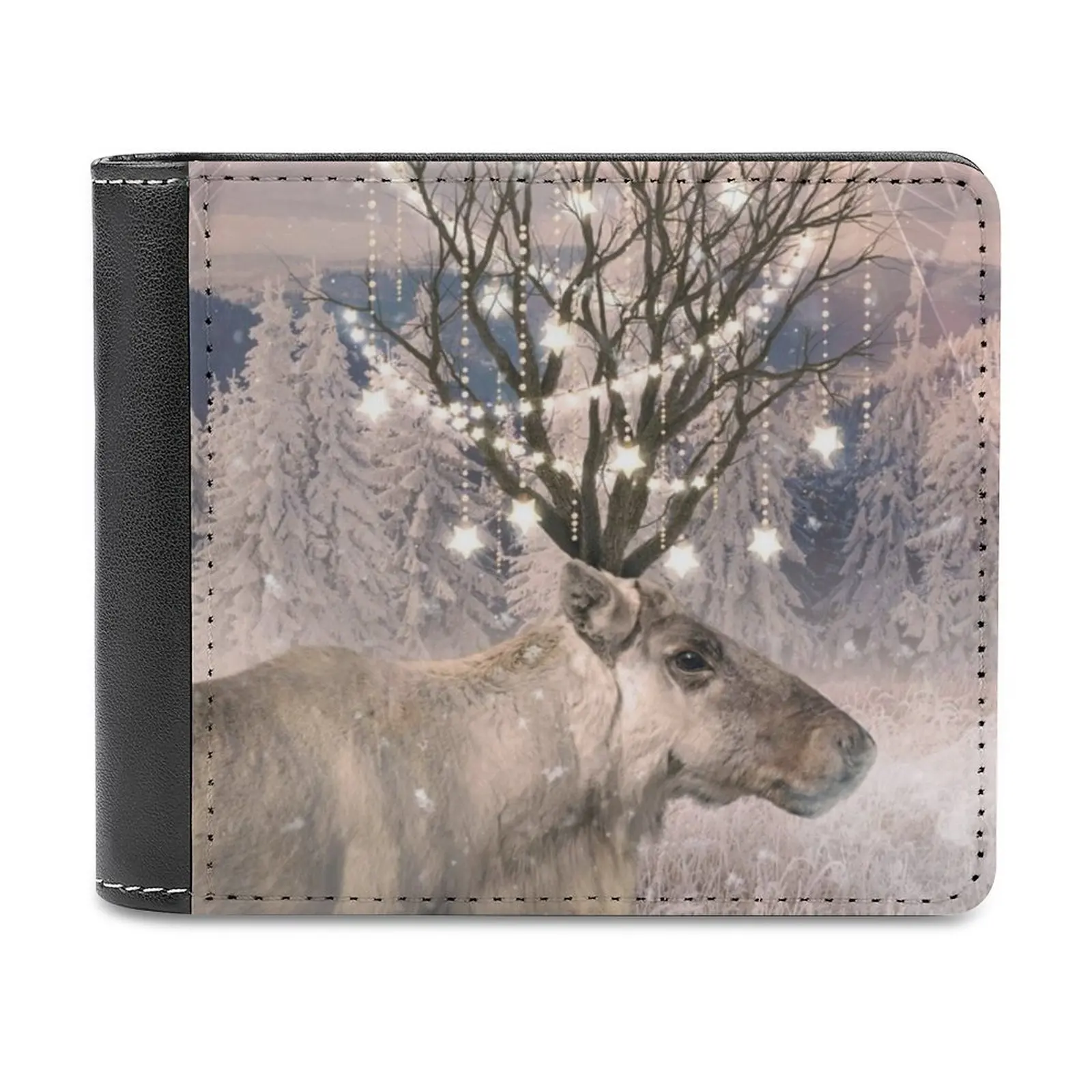 Peachy Meadow 남성용 지갑 레저 여행 경량 휴대용 지갑 짧은 스타일 남성용 지갑 복숭아 디자인 꽃 튤립 잎